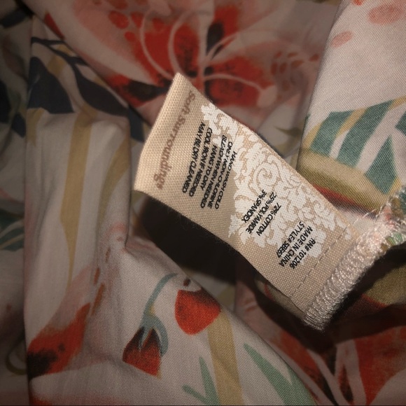 Soft surroundings Striped Floral Tunic top 1x - Picture 5 of 5